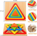 Toddler Puzzles Montessori Toy Wooden Shape Sorting Puzzle Sensory Toy Toddler Activities Preschool Learning Educational Autistic Developmental 1 2 3 Year Old Girl Boy 1-3 Dementia Game Easter Gift by TinyTreasures Baby Boutique