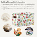 Christmas Storage Basket Tree Candy Canes Socks and Gift Storage Bins Organizer Bag Collapsible Closet Shelf Baskets Cube with handle for Baby Cloth Pet Toy Book 14.2×10.2×8.3 IN by TinyTreasures Baby Boutique