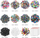 1100pcs 8mm Round Glass Beads for Jewelry Making, Bracelet Necklace Earring DIY Crafts Bulk Kit with Large Hole 83 Different Crystal Beads for Adults Jewelry Supplies by TinyTreasures Baby Boutique
