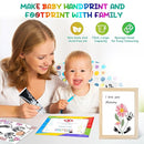 75ml Black Baby Hand and Footprint Ink Kit, Baby Handprint Footprint Paint for Newborn Keepsake, Dog Cat Paw Print Kit, Washable, Non Toxic Acid-Free, Safe Gentle for Ideal New Mom Gifts by TinyTreasures Baby Boutique