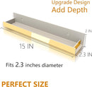 4 Pack 15 Inch Gold Reflective Acrylic Shelves, Gold Foating Shelves, Modern Sunglasses Essential Oil Picture Ledge Display Toy Storage Shelf by TinyTreasures Baby Boutique