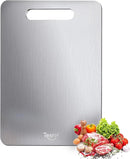Titanium Cutting Board -100% Pure Titanium Cutting Boards For Kitche,Easy to clean, Double-sided food-grade Cutting Board For Meats, Fruits And Vegetables (15 * 11) by CozyNest Decor