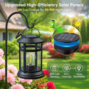 Solar Lanterns Outdoor Waterproof: 4 Pack Hanging Solar Lights for Outside Patio Porch Garden Tabletop Decor - Bright LED Warm White Solar Powered Lighting - 2025 Gardening Lovers Mom Gifts by CozyNest Decor