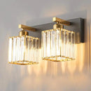 Modern Bathroom Vanity Light 2-Lights Black Gold Crystal Bathroom Wall Light Vanity Light Fixtures，12.59-inch Modern Minimalist Design by CozyNest Decor