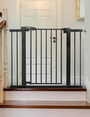 Babelio Baby Gate, 29-43" Auto-Close Easy Install Pet Gate, Extra Wide Walk Thru Child Safety Gate, 30" Tall Pressure-Mounted Metal Dog Gate for Doorways & Stairs, Black by TinyTreasures Baby Boutique