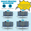 12/14/15/16 Feet Outdoor Recreational Trampoline with Enclosure Net-14 ft by LJGDeals