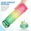 Enerbone Water Bottle, Leakproof BPA & Toxic Free, Motivational Water Bottle with Times to Drink and Straw, Fitness Sports Water Bottle with Strap for Office, Gym, Outdoor Sports by CozyNest Decor