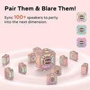 INSMY IP67 Waterproof Bluetooth Speaker, Shower Speaker Portable Small Clip-on, Multi Sync 100+ Speakers, Big Volume Booming Bass, 24H Playtime/Floatable/RGB Lights for Outdoor/Kayak/Beach(Pink) by TinyTreasures Baby Boutique