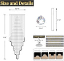 Flashing God D40''X H110'' Modern Foyer Chandeliers for High Ceiling Raindrop Flush Mount Light Fixture for Foyer Crystal Pendant Light Dimmable Lighting with Remote Straircase Fixture