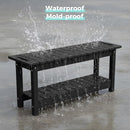 41" Shower Bench, Waterproof Poly Lumber Shower Stool for Shaving Legs, Shower Chair Seat Holds up to 400lbs, Bathroom Bench for Inside Shower, Non-Slip (Black) by TinyTreasures Baby Boutique