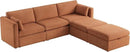 CHITA Oversized Modular Cloud Sectional Fabric Sofa Set, FSC Certified U Shaped Couch Reversible Chaise Modular Sectional,112 inch Width,5 Seat Modular Sofa Includes 2 Storage Ottomans, Terracotta by CozyNest Decor
