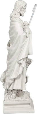 Design Toscano EU1785 Jesus The Good Shepherd Religious Garden Statue, 12 Inches Wide, 8 Inches Deep, 28 Inches High, Antique Stone Finish by GreenHaven Gardens