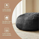 Premium Beige Bean Bag Chair for Adults with Armrest- Ultra Plush Memory Foam Lounge Sofa & Comfy Reading Nook Chair for Bedroom, Living Room & Dorm (Gray, 4FT) by CozyNest Decor