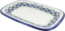 Blue Rose Polish Pottery Sierra Large Rectangular Serving Platter by CozyNest Decor