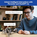 SunFounder PiCrawler AI Robot Kit for Raspberry Pi 5/4/3B+/3B/Zero 2W, ChatGPT-4o Enabled with Voice Command & Video Recognition, App Control, FPV, Camera, Python&Scratch (RPi NOT Included) by TinyTreasures Baby Boutique