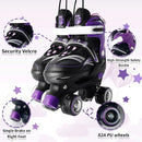 Adjustable 4 Size Kids Roller Skates With Light up Wheels for Girls Ages 5-8-12, Safe and Fun Illuminating Skates for Kids, Toddlers, Boys by TinyTreasures Baby Boutique