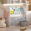 NACHES Kids Bookshelf and Toy Storage Bins, Children Bookcase Toddler Book Display Cabinet with 5 Toy Organizer Boxes for Playroom,Reading Room,Toddler Room,Nursery,Classroom by CozyNest Decor