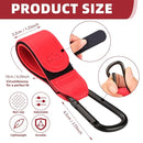 Baby Stroller Hooks Bag Hooks for Hanging Diaper Bags Multipurpose Hooks for Grocery Shopping Bags Premium Vegan Leather Pram Straps 2 Pcs (red) by TinyTreasures Baby Boutique