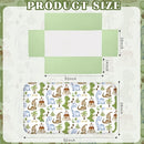 3 Pcs Baby Crib Bedding Set Safari Animals Dinosaurs Bear Woodland Animals Jungle Crib Set Includes Quilt, Fitted Sheet, Skirt for Baby Boy Girl(Green,Dinosaur) by TinyTreasures Baby Boutique