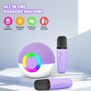 Mgaolo Mini Karaoke Machine for Kids Adults,Portable Bluetooth Speaker with 2 Wireless Microphones,Gift Toys with MP3 Player for Boys Girls 3-12 Year Old Birthday Family Home Party Present (Purple) by TinyTreasures Baby Boutique