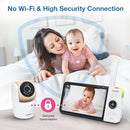 VTech VM919-2HD Baby Monitor, 7" 720p Screen, 2 Cameras, 360 Panoramic Viewing, 110 Wide-Angle View, Night Vision, Up to 1000ft Range, Secured Transmission No WiFi by TinyTreasures Baby Boutique
