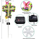 TEDOF Solar Garden Lights Outdoor Solar Flowers Cross Stake Lights Waterproof,Memorial Gifts for Mom,Cemetery Decorations for Grave,Garden,Path,Backyard by GreenHaven Gardens