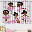 Black Girl Blackout Curtains 2 Panels 63" Inch Drapes for Kids Nursery Bedroom Kids Blackout Curtains Cute Girls Themed Grommet Top Thermal Insulated Curtains for Nursery, 82" x 63" by TinyTreasures Baby Boutique