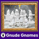 Gnometastic Gnude Gnomes - Unpainted Smoking Gnome, 8.5" Inches - DIY Paint Your Own Gnome - Funny Garden Gnomes to Paint for Adults, Outdoor or Indoor by GreenHaven Gardens