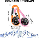 12 Pcs Mini Compass Keychain for Kids Bulk, Small Pocket Magnetic Compass Survival Hiking for Outdoor Survival Camping Party Backpacking Accessory by TinyTreasures Baby Boutique