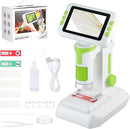 1600X Digital Microscope for Kids, Upgraded Portable Microscope with 4.0 inch HD Screen, 2-in-1 Desktop Handheld Miniscope Rechargeable Student Education Science Microscopes Gift for Kids by TinyTreasures Baby Boutique