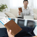 Ringsun Leather Passport Cover for Men Women, RFID Passport Wallet Case Travel Passport Holder for Family by TinyTreasures Baby Boutique