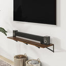 Heimlove Deep Floating Shelves for Wall, 12 Inch Deep Floating Shelves Set of 3, 16W x 12D Wood Wall Shelves, Wide Wood Shelves with Metal Bracket for Living Room, Kitchen, Office, Bedroom - Walnut by CozyNest Decor