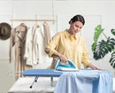 BiJun Small Ironing Board, Foldable Table Top Ompact Portable Mini Ironing Board w/Iron Rest, Set for Dorm Rooms, RVs, Travel Apartments Blue by CozyNest Decor