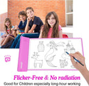 IMAGE Light Up Tracing Pad Pink Drawing Tablet Coloring Board for Kids Children to for Girls Boy (Includes 10 Traceable Sheets and Two Clips) by TinyTreasures Baby Boutique