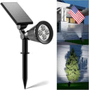 Solar Spot Lights Outdoor Waterproof for Flag, Palm Tree, Pole, Sign, Statue, Mailbox, Bright LED Outside Landscape Flood Spotlights for Accent Uplighting Yard, Garden, House, Backyard, Patio by GreenHaven Gardens