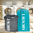 Sylfairy Laundry bags, 2 Pack Travel Laundry Bag for Dirty Clothes with Drawstring, Heavy Duty Laundry Bag for Traveling Camping, Easy Fit a Laundry Hamper or Basket Travel Essentials by TinyTreasures Baby Boutique