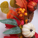 Fall Wreaths for Front Door, DECSPAS 21" Fall Wreath with Maple Leaves Pumpkin Berries, Autumn Decorations for Home, Artificial Harvest Door Wreath Outside, Window, Wall, Fireplace, Thanksgiving Decor by CozyNest Decor