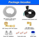 Dishwasher Installation Kit - 6 FT Stainless Steel Dishwasher Hose with 3/8" Compression Connections,Food Grade PEX Inner Tube Dishwasher Water Supply Line with Elbows,Adapters and 6 FT Power Cord by CozyNest Decor