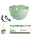 10 inch Hanging Planters for Outdoor Indoor Plants with Drainage Holes and Chain, 2 Pack Round Hanging Flower Pots for Garden Home Porch Decor,Green by CozyNest Decor