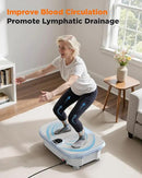 FEIERDUN Vibration Plate Exercise Machine, 400 LBS Capacity Vibration Plate for Lymphatic Drainage, Max Space for Whole-Body Workout & Relaxation at Home by CozyNest Decor