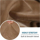 H.VERSAILTEX Velvet Stretch Individual Couch Cushion Cover Plush Slipcover for Loveseat Sofa Seat Furniture Protector Cover (1 Piece Loveseat Cushion Cover, Camel) by CozyNest Decor