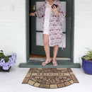 Durable Welcome Door Mats, 24"x36" Heavy-Duty Large Welcome Mat for Front Door with Non-Slip Rubber Backing, Door Mats for Outside Entry High Traffic Area（Leaves） by CozyNest Decor