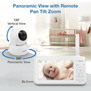 VTech Video Baby Monitor with 5" LCD Screen, Up to 17Hrs Video & 31Hrs Audio Battery Life, Night Vision, 1000ft Range, Pan-Tilt-Zoom, Lullabies, Soothing Sounds, Temperature Sensor, No WiFi: 924W by TinyTreasures Baby Boutique