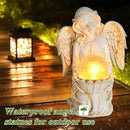 Angel Statue Outdoor Decor, Angel Gardening Gifts with Solar LED Lights by CozyNest Decor