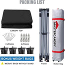 MASTERCANOPY Durable Pop-up Canopy Tent with Roller Bag (10x10, Black)