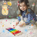 LOOIKOOS Xylophone for Kids Wood Xylophone with 2 Mallets Educational& Preschool Learning Baby Percussion Wooden Musical Instruments Toys for Boys and Girls by TinyTreasures Baby Boutique