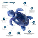 Cloud b Ocean Projector Nightlight with 2 White Noises & 2 Soothing Sounds | Adjustable Settings | Cry Sensor | Tranquil Turtle - Ocean (Rechargeable) by TinyTreasures Baby Boutique