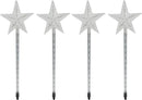 Alpine Corporation Holiday Décor Shooting Star Garden Stake with LED Lights, 4-Pack, Christmas Decoration by GreenHaven Gardens