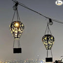 2-Pack Dragonfly Decor Hot Air Balloon Solar Lantern – Outside Decorative Hanging Light for Garden Yard Patio Porch Lawn and Pathway – Unique Housewarming, Birthday Gift for Women Mom Grandma by GreenHaven Gardens