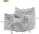 Giant Bean Bag Chairs for Adults Teens, Large Bean Bag Sofa Chairs with Filling Comfy Fuzzy BeanBag Chair with Armrests for Bedroom Living Room Reading by CozyNest Decor